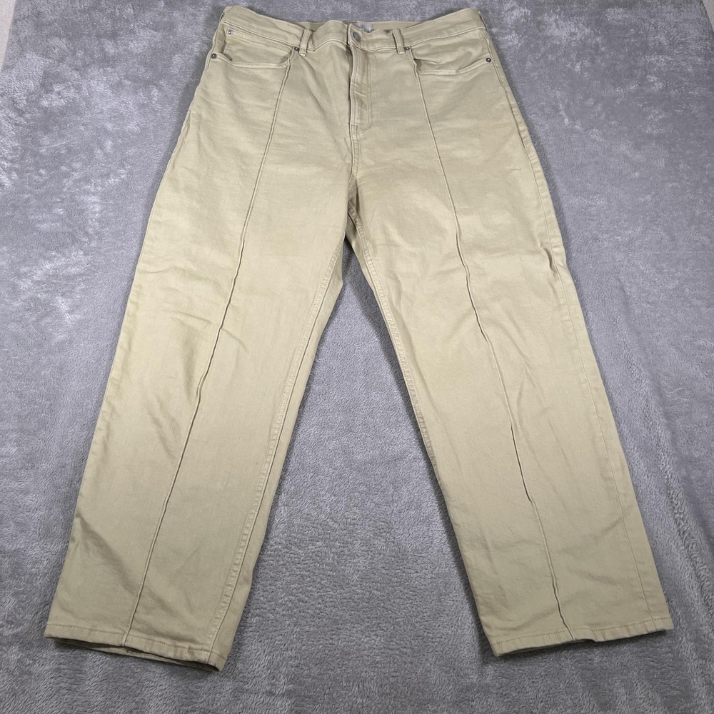 Everlane Jeans Womens 33R Khaki The Way High Jean High Rise Straight Leg